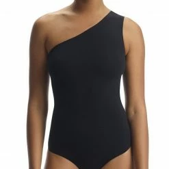 Reve Doll Essentials Commando Ballet One-Shoulder Thong Bodysuit