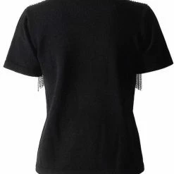 Jessica Bara Mina Chain Short Sleeve Top Tops