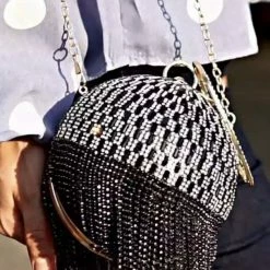 Jessica Bara Pippa Diamond Tassel Clutch The Event Shop