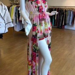 Influencer Style Shahida Parides V Neck Floral Maxi Romper