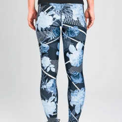 Bottoms Active Fit Floral Black And White Legging