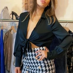 Jessica Bara Kinley Houndstooth Mini Skirt