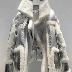 Influencer Style Jessica Bara Makayla Shearling Oversized Coat