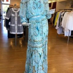 Shahida Parides Rhinestone Butterfly Crop Top