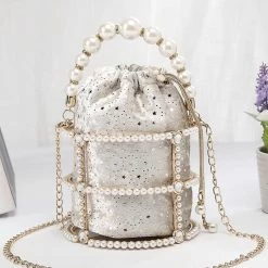 Jessica Bara Megan Pearl Bucket Bag
