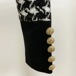 Reve Doll Essentials Jessica Bara Harriet Houndstooth Tweed Cropped Jacket