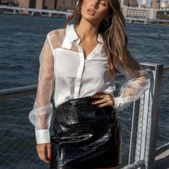 Endless Rose Sarai Long Sleeve Bow Tie Blouse Reve Doll Essentials