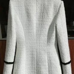 Reve Doll Essentials Jessica Bara Brenna Tweed Silver Button Blazer Dress