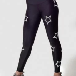 Active Fit White Outline Stars Legging
