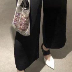 Jessica Bara Zadie Thank You Rhinestone Tote Bag Birthday Suit