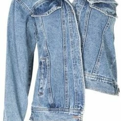 Jessica Bara Nellie One Shoulder Denim Jacket The Denim Destination