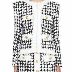 Jessica Bara Louise Tweed Houndstooth Two Piece Set Best Sellers