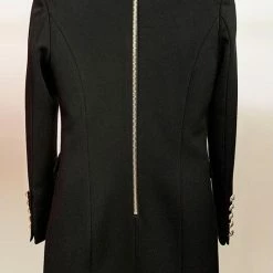 The 9-5 Shop Jessica Bara Anisa Gold Button Blazer Dress