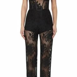 Best Sellers Jessica Bara Kiki Sheer Lace Jumpsuit