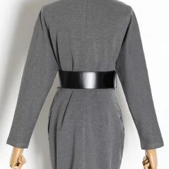 Dresses Jessica Bara Paige Long Sleeve Choker Belted Mini Dress