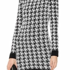 Jessica Bara Adrienne Houndstooth Bodycon Mini Dress