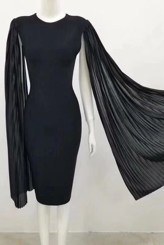 Jessica Bara Zowie Split Sleeves Midi Dress