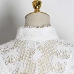 Jessica Bara Yvonne Long Sleeve Lace Blouse