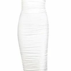 Jessica Bara Vera Ruched Bodycon Midi Dress