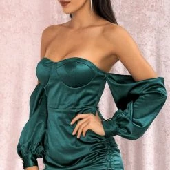 Jessica Bara Keyla Off The Shoulder Mini Dress