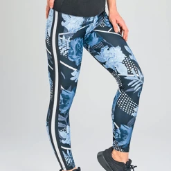 Bottoms Active Fit Floral Black And White Legging