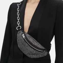 Jessica Bara Sariah Rhinestone Leather Fanny Pack Birthday Suit