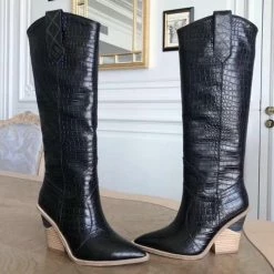 Best Sellers Jessica Bara Emmett Embossed Leather Boots