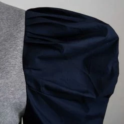 Jessica Bara Sharon Puff Shoulder Varsity Sweatshirt Top Tops