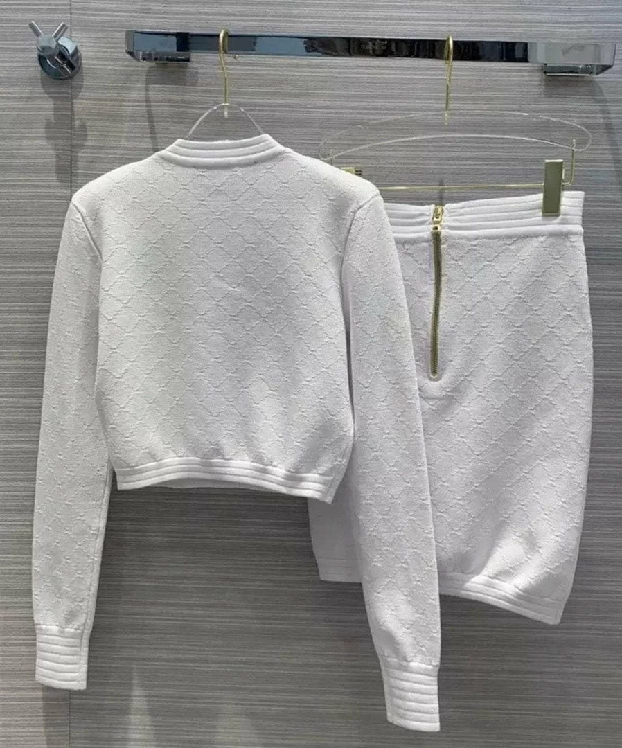 Jessica Bara Eloise Gold Button Two Piece Set