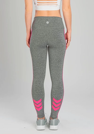 Active Fit Influence Neon Pink Chevron Legging