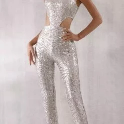 Birthday Suit Jessica Bara Tinsley Sequin Cut Out Jumpsuit