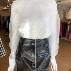 Endless Rose Tally Croc Embossed Mini Skirt