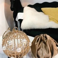 The Event Shop Jessica Bara Alexa Pearl Round Clutch