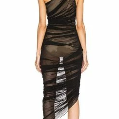 Influencer Style Jessica Bara Seaver One Shoulder Sheer Bodycon Dress