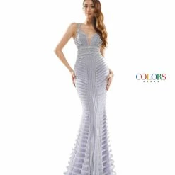 Colors Dress Strappy Deep V Dress