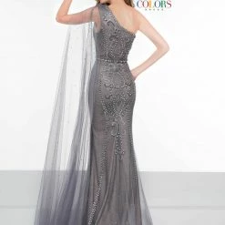 Colors Dress One Shoulder Beaded Gown The Event Shop
