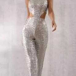 Birthday Suit Jessica Bara Tinsley Sequin Cut Out Jumpsuit