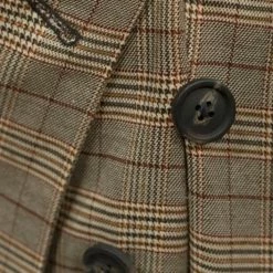 Jessica Bara Alora Plaid Off The Shoulder Asymmetrical Blazer