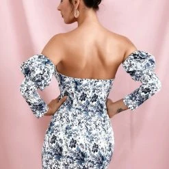 Influencer Style Jessica Bara Bonita Off The Shoulder Floral Mini Dress