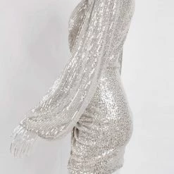 Jessica Bara Lambert Sequin Draped Mini Dress Birthday Suit