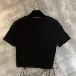 Reve Doll Essentials Jessica Bara Hailey Lace Up Short Sleeve Crop Top