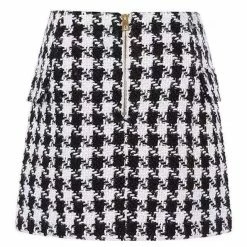 Jessica Bara Kinley Houndstooth Mini Skirt