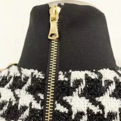 Jessica Bara Adrienne Houndstooth Bodycon Mini Dress