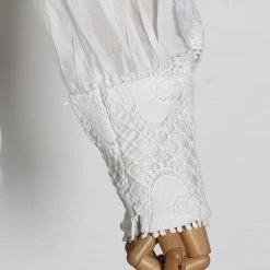 Jessica Bara Yvonne Long Sleeve Lace Blouse