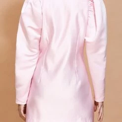 Influencer Style Jessica Bara Sydney Puff Sleeve Rhinestone Blazer Dress