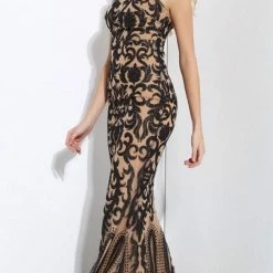 Jessica Bara Zoelle Glitter Mermaid Gown