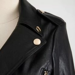 Outerwear Jessica Bara Oaklynn Cropped Faux Leather Jacket