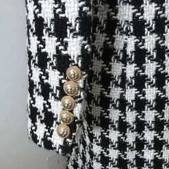 Reve Doll Essentials Jessica Bara Shasta Houndstooth Wool Coat