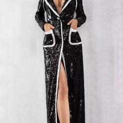 Jessica Bara Adair Sequin Contrasting Coat Reve Doll Essentials