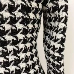 Jessica Bara Adrienne Houndstooth Bodycon Mini Dress